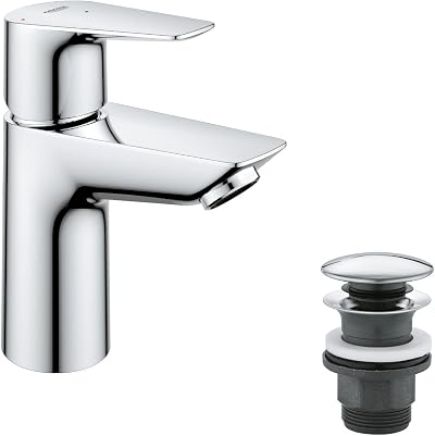 GROHE Start Edge Basin Mixer Chrome with Push Open Waste 28 mm Cartridge