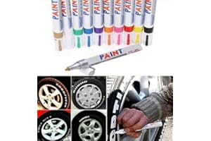COLIBYOU Universal Waterproof Permanent Paint Marker Pen Car Tyre Tire Tread Rubber Metal (white)