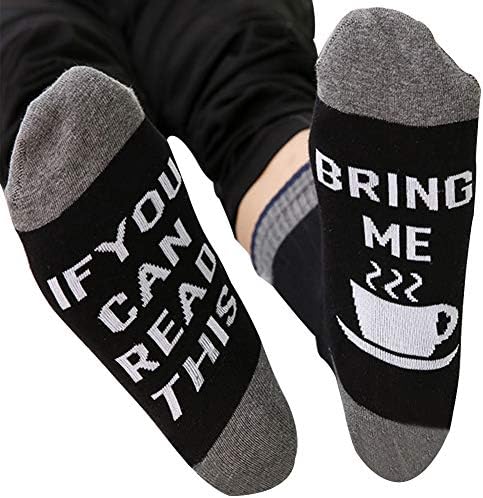 Fenta Wine Custom Socks If You can read this Me Bring a Wine Glass Chocolate Coffee Beer by