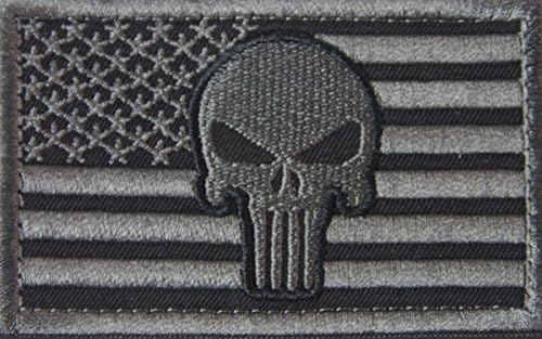 Tactical USA Flag Patch American Flag Embroidered Patch 2x3 Inch Akmax (Stealth)