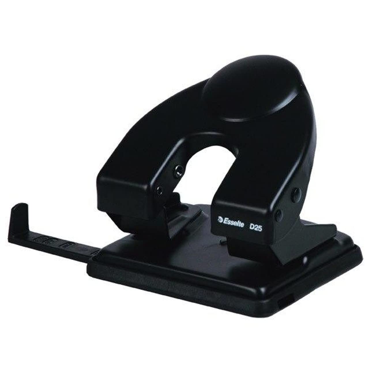 Esselte 177015 Hole Punch D25 for 25 Sheets at a Time with Stop Bar Black
