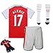 FC FirstClass 2017 Football Soccer Kit Home Alexis #17 Arsenal Jersey Sportwear Shirt And Shorts &Socks & Key Chain Kids 3-12 Yrs (11-12 years)