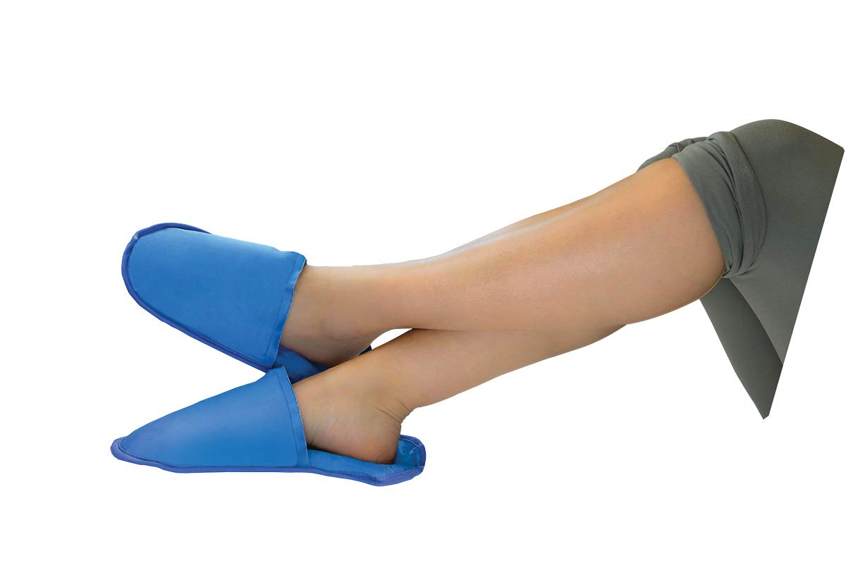 Rapid Relief RA11550 Premium Reusable Hot And Cold Gel Slippers 5"x12" Hot Therapy/Cold Therapy/Swollen Feet, Blue - Image 4