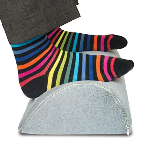 Office Foot Rest Under Desk: New Ergonomic Footrest Cushion w/Angled Half Cylinder Design for Optimum Leg Clearance: Compact & Supportive Foot Stool Under Desk Foot Rest Home Office Accessories