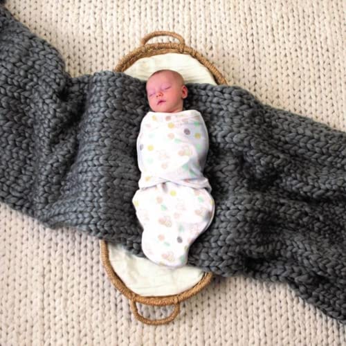 aden + anais Essentials Easy Wrap Swaddle, Cotton Knit Baby Wrap