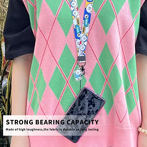 Pack of 2 Wrist and Neck Lanyards for Keys/ID Badges, Wristlet Keychain Holder Car Key Lanyard for Women Gift Idea