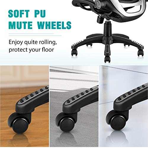 GABRYLLY Office Mesh Chair, Ergonomic Desk Chair Adjustable Headrest