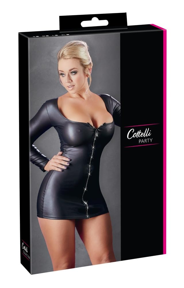 Cottelli Collection Sexy Lingerie Girls Dresses with A Sparkly Zip, Small