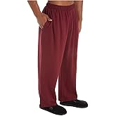 Hanes Men's Big Man Woven Lounge Pant, 4250M, Merlot Wine, XL