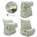 Hiltow Adjustable Triangle Back Wedge Cushion Pillow Sofa Bed Office Chair Rest Cushion Throw Pillow (Green)