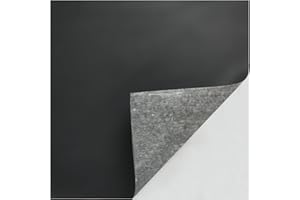 SALIMHIB Silicone Rubber Sheet, 60A Durometer Mat, 1/25 x 12 x 12 Inch Commercial Grade, Adhesive Black Pad for DIY, Crafts (12" x 12" x1/25", Black, With Adhensive)