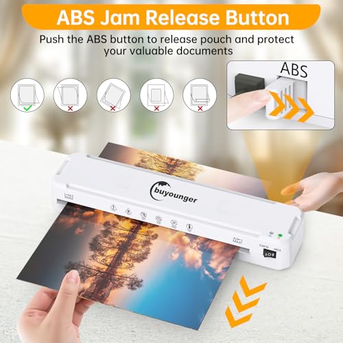 A3 Laminator with Hot and Cold Settings and 30 Pockets A4/A3/A5/A6 Laminating Machine, 5 in 1 Laminating Machine with Paper Cutter and Corner Rounder, Laminator for Office Home School