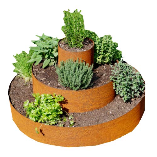 Prima Terra Planta Pyramide Hierbas Espiral Oxidado: Amazon.es: Jardín