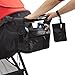 Stroller Organizer Caddy Bag – Large Storage Pockets for iPhones, Wallets, Bottles, Diapers, Wipes - Black, Delta Children