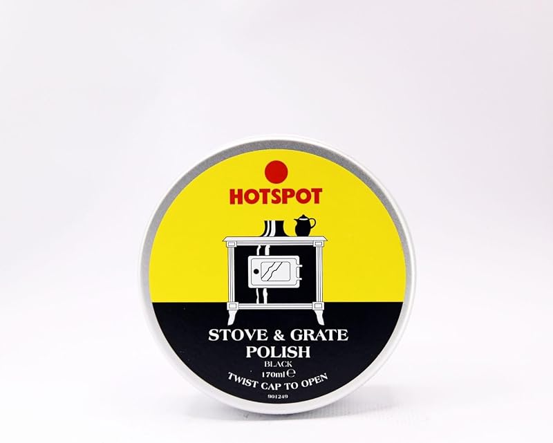 Hotspot Stove and Grate Polish Black 170ml – Heat-Resistant Cast Iron Shine