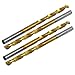 uxcell 3.4mm Drilling Dia Titanium Plated 2-Flute Straight Shank Twist Drill Bit 4pcs