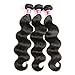 Colorful Queen Brazilian Virgin Hair Body Wave Remy Human Hair 3 Bundles Human Hair Weaves 100% Unprocessed Virgin Hair Extensions for African Women Natural Color 16 18 20 inch