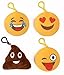Emoji Universe: Talking Emoji Backpack Clips, Keychains; Plush Keychain Makes FUNNY SOUNDS! (4-Pack)