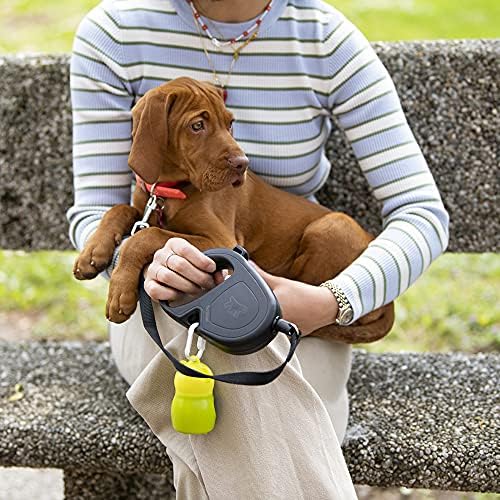 Correa retráctil para Perros Mediano Grandes Flippy One Cord M, Cuerda Extensible 5 m, MAX 20 kg, Negro