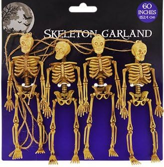 DOLLAR DAZE Plastic Skeleton Garlands,60-in Strands