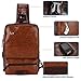 VICUNA POLO Men Sling Backpack External USB Charge Men Crossbody Bag Large Capacity Casual Travel Man Bag(brown)