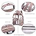 LOKASS Large Clear Backpack Transparent Multi-Pockets Backpacks/Outdoor Backpack Fit 15.6 Inch Laptop Safety Travel Rucksack with Rose Gold Trim-Adjustable Straps & Mesh Side(Rose Gold)