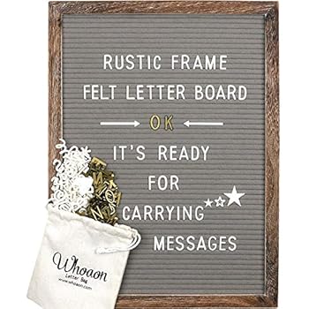 frame 12x17 inch Gray Rustic Felt Letter Frame : Amazon.com Board Wood