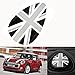 Xotic Tech 1X Black Grey Union Jack UK Style Flag Pattern Dashboard Panel AC Air Vent Decor Vinyl Sticker Decal Compatible with Mini Cooper F55 F56