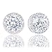 ORROUS & CO 18K Gold Plated CZ Simulated Diamond Stud Earrings for Women, Hypoallergenic, 3.5 Carat