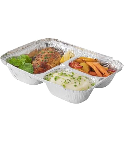 Amazon.com: Disposable Aluminum 4 Compartment T.V Dinner Trays