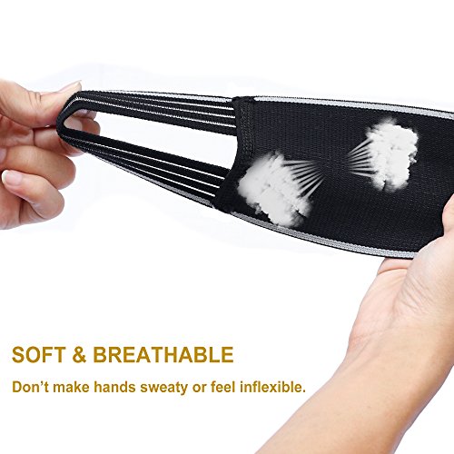 image for Ipow 2 Pack Strong Support Breathable Adjustable Wrist Wraps Straps Br