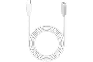 USB c Male to Female Extender Cable, 6m/20ft Long Type Usbc-Shaped Extension Charging Cord Compatible with Pan-Tilt Indoor Ca