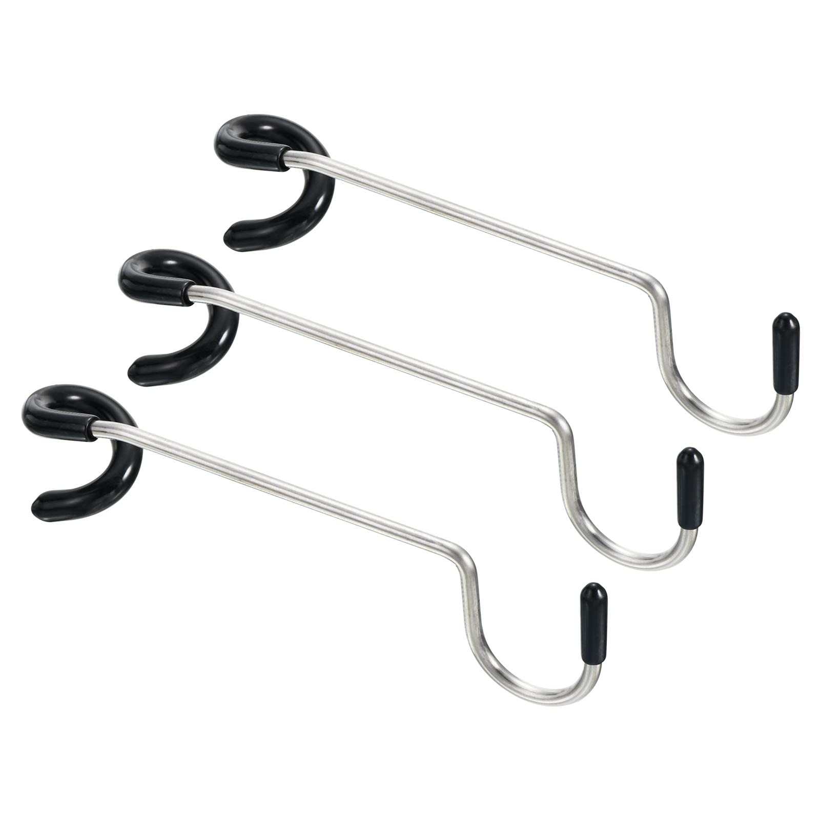 PATIKIL Camping Lantern Hook Hanger, 3 Pack Camping Equipment Non-Slip Tent Lamp Hooks Pole Hanger for Outdoor Hiking, Black