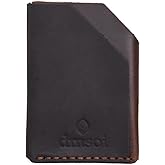 Handmade Minimalist 100% Genuine Leather Card Holder – Premium Slim Handmade Card Holder for Everyone No Machine Artisan Craft Durable Everyday Carry Cardholder, Gift For Everyone. (Tan Black)