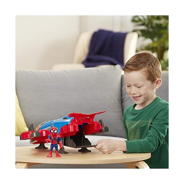 Playskool Heroes Marvel SUPER HERO ADVENTURES Spider-Man Jetquarters, 5-Inch Action Figure and Vehicle Set, Toy Jet…