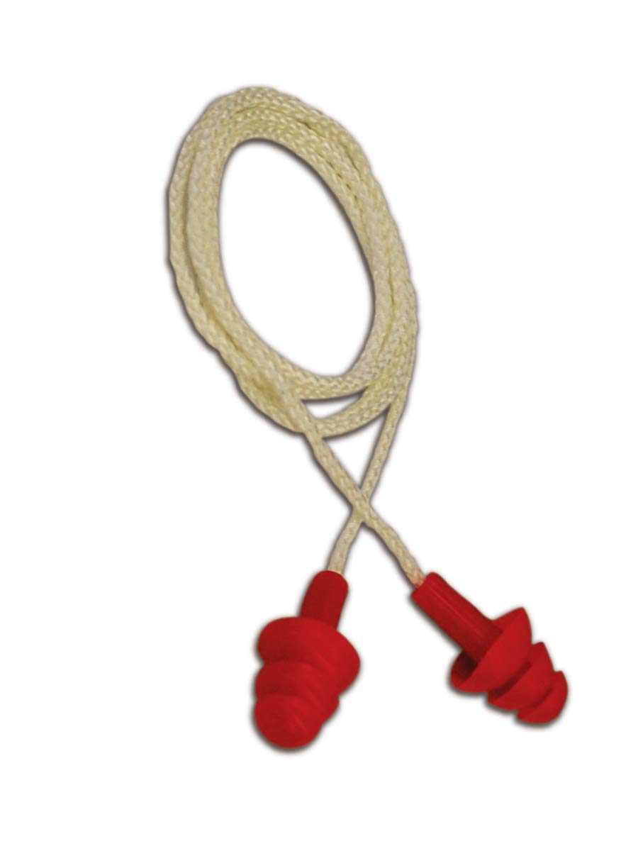 Magid E2 Reusable Earplugs with White Nylon Cord, OSFA, White, One Size Fits All (2,000 Pair)