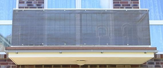 Smart Deko Anthrazit 90x800cm Balkonsichtschutz, Balkonverkleidung, Windschutz, Sichtschutz und UV-Schutz für Balkon, Gartena