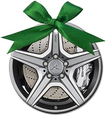 Elsie Gordon Ornament Mercedes Benz Gift Keepsake Round Porcelain Holiday Christmas Ornament