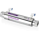 iSpring UVF11A UV Water Filter for Under Sink Water Filter &amp; RO Systems | Auto On/Off Switch, Stainless Steel, Up to 1 GPM Flow, 11W, 110V, Reduce up to 99.9% of Ba&ccedil;tёria