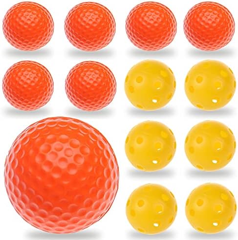 FingerTen Golf Balls Practice Foam Value 12Pcs/24Pcs, Soft Elastic Restricted Flight Indoors and Outdoors Training Aid Ball FingerTen Golf Balls Practice Foam Value 12Pcs/24Pcs, Soft Elastic Restricted Flight Indoors and Outdoors Training Aid Ball