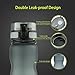 Sports Water Bottle, Landnics 36oz Potable Water Bottle With Fast Flow, One Click Open, Leak Proof Flip Top Lid, BPA Free & Eco-Friendly Plastic Water Bottle for Gym, Outdoors, Cycling, Camping