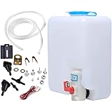 12V Universal Car Windshield Washer Pump System with Jet Button Switch 160186 Reservoir Tank Bottle Kit Universal Windshield 