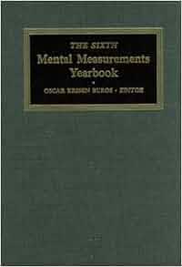 Buros Mental Measurement Yearbook 17th Edition