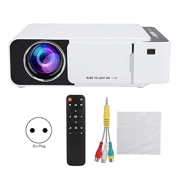 ASHATA Mini LED Proyector, Hogar Mini Proyector portátil Home ...