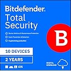 Bitdefender Total Security - 10 Devices | 2 year Subscription | PC/MAC |Activation Code by email
