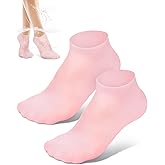 Golbylicc Silicone Moisturizing Socks for Women Dry Cracked Feet, Soft Gel Rubber Socks, Women Foot Care Spa Pedicure Silicon