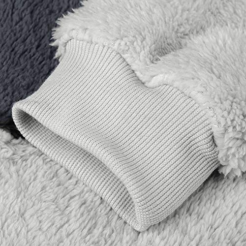 Womens Fashion Oversize Fluffy Fleece Sweatshirt Pullover Outwear - Thumbnail 5