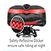 OUTERDO Dual Spring Design Big Bum Extra Comfort Bicycle Bike Saddle Seat 25 * 20cm Black black