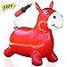 WALIKI TOYS Hopping Horse Hopper (Johnny the Bouncy Horse, ridding Horse for kids, pump included red)