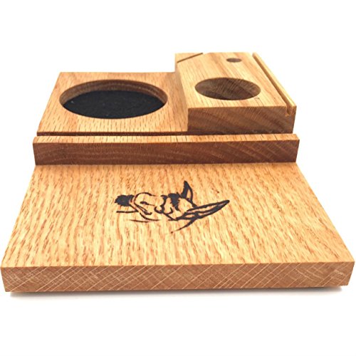 Badass Beard Care Hand Made, Solid Red Oak Caddy Keeps Beard Care